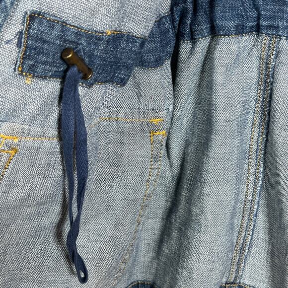 Jones New York Sport Utility Denim Jacket Womens Small Blue Zip Up Cinched Waist - Picture 8 of 10